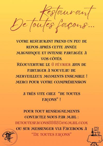 Vacances fermeture